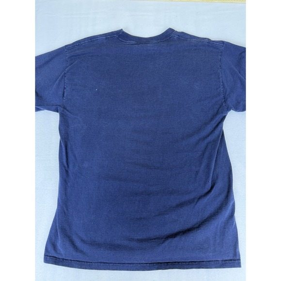 Vintage Peanuts Charlie Brown Mens XL Basicss Gold label Navy Blue T Shirt Tee - Picture 6 of 6